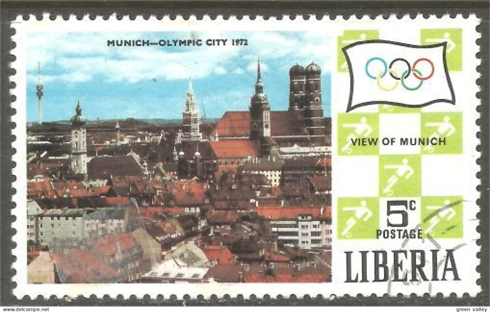 XW01-1631 Liberia Vue Munich View Munchen Olympic Games Jeux Olympiques 1972 - Zomer 1972: München