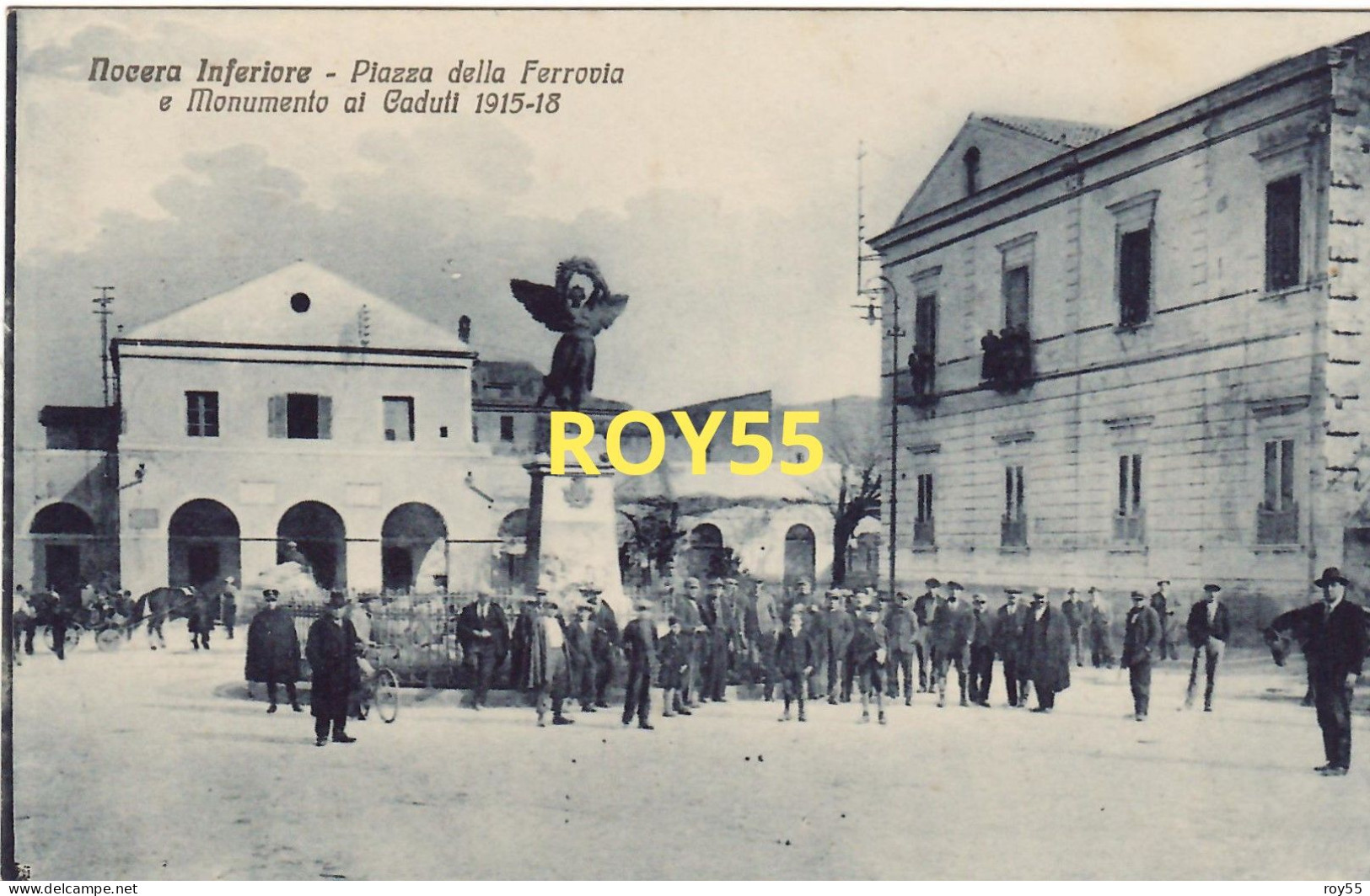 Campania-salerno-nocera Inferiore Piazza Della Ferrovia Monumento Ai Caduti Stazione Ferroviaria Animatissima (piccolo) - Andere & Zonder Classificatie