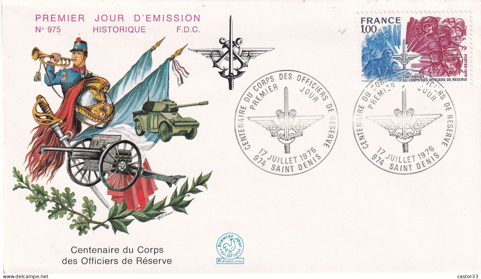 1er Jour, Centenaire Du Corps Des Officiers De Réserve - 1970-1979