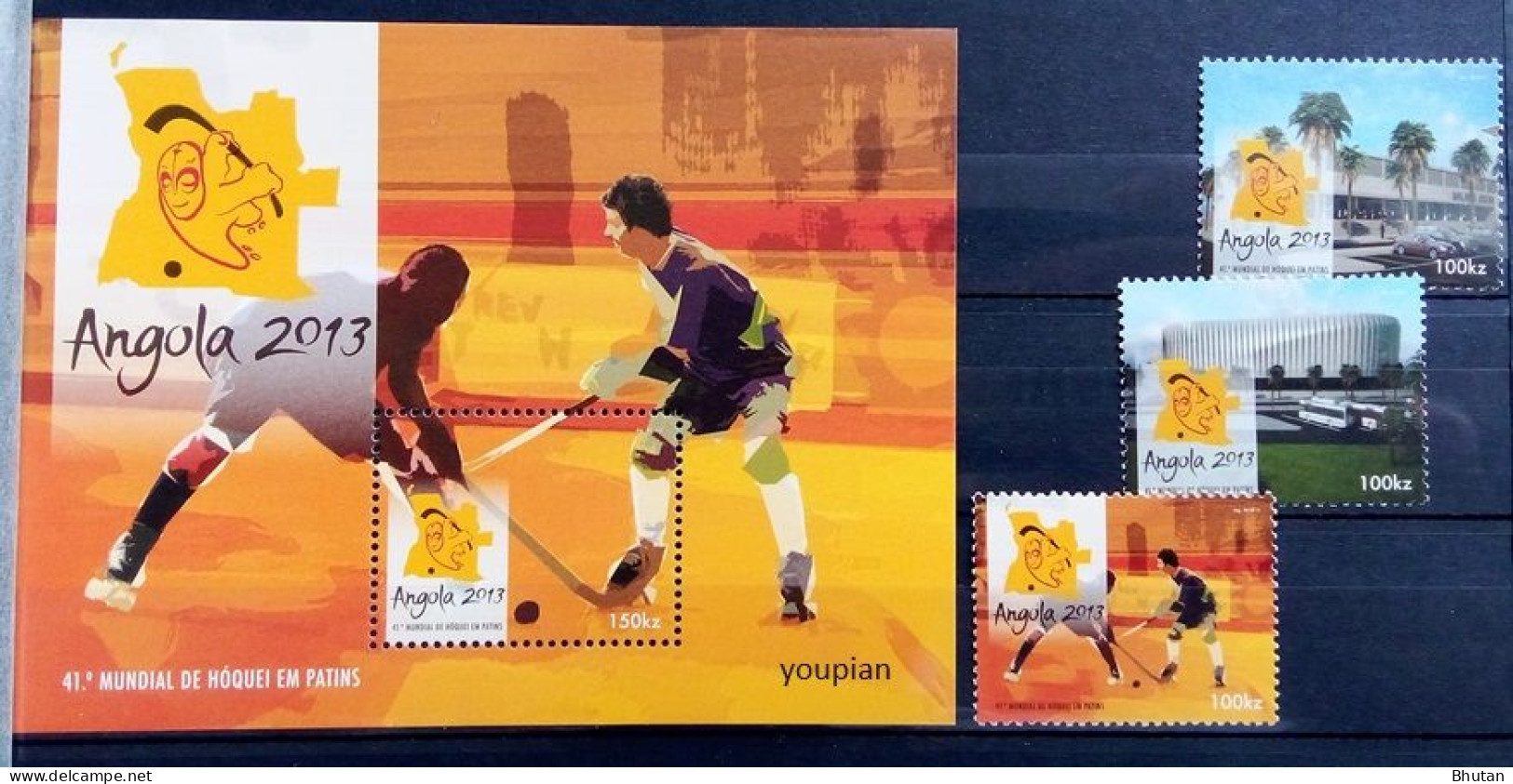 Angola 2013, Hockey World Championship In Luanda And Namibe, MNH S/S And Stamps Set - Angola