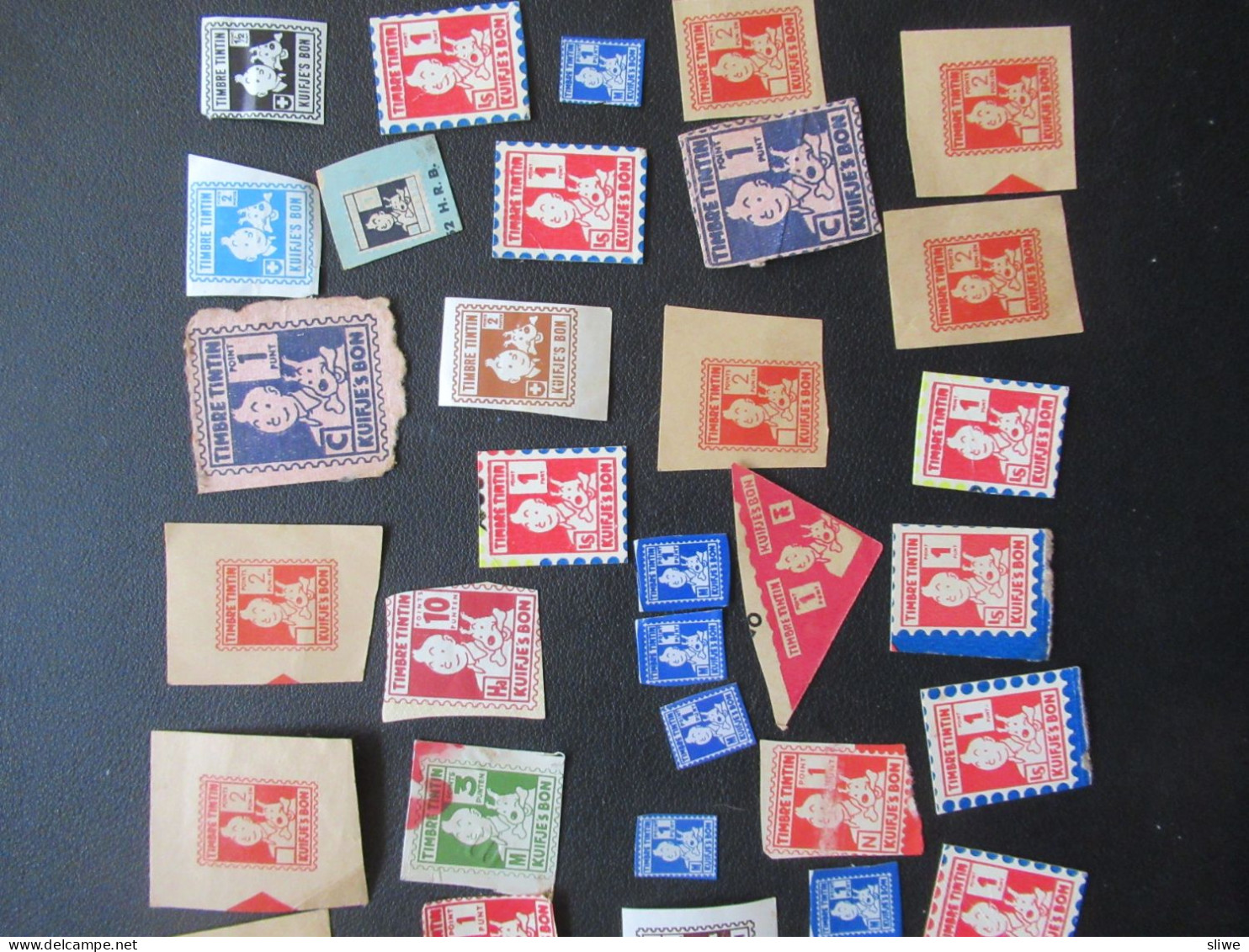 Lot Oude Kuifje Bons - Timbres Tintin - Werbung