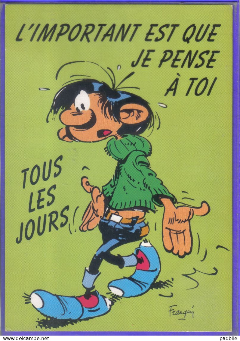 Carte Postale Bande Dessinée   Franquin Gaston Lagaffe    N° 124  Très Beau Plan - Bandes Dessinées