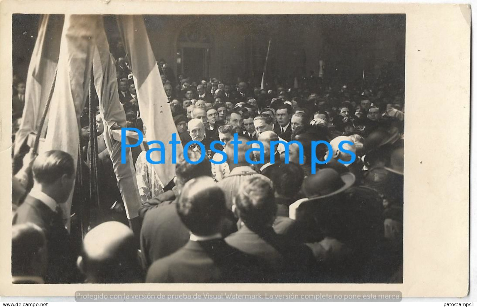 229252 ARGENTINA BUENOS AIRES HOSPITAL FRANCES 14/07/1917 COSTUMES PEOPLE & FLAG POSTAL POSTCARD - Argentina