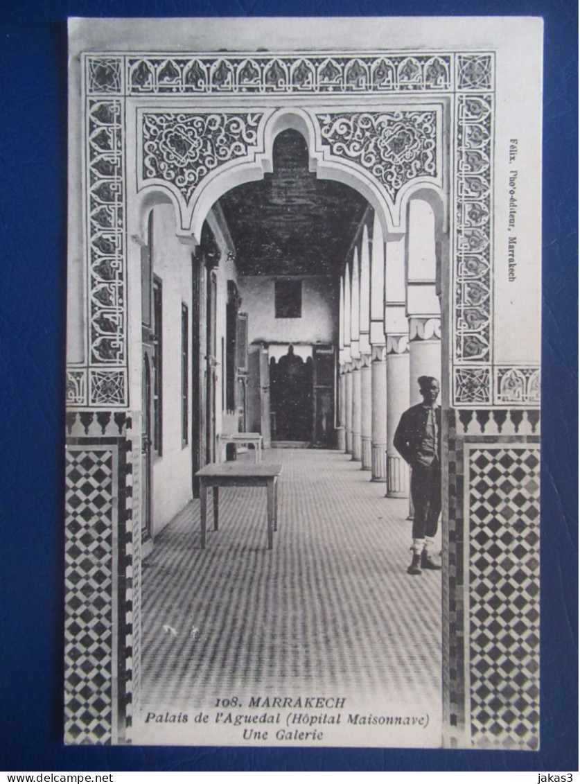 CPA CARTE POSTALE  - MARRAKECH    ( MAROC  ) - PALAIS DE L AGUEDAL ( HÔPITAL MAISONNAVE ) - Marrakech