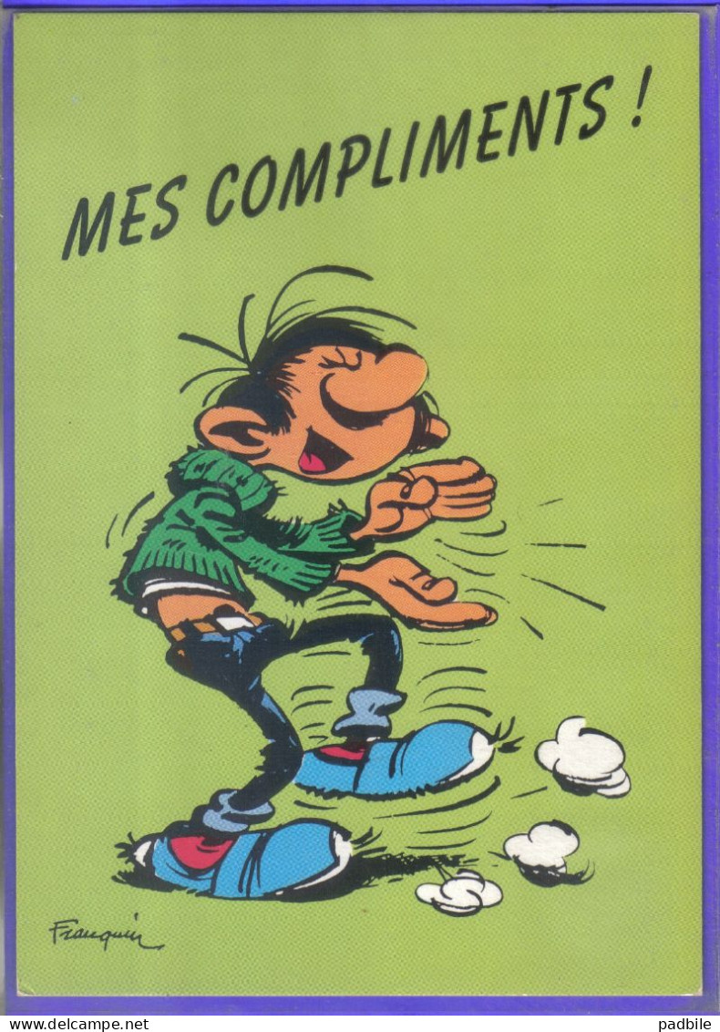 Carte Postale Bande Dessinée   Franquin Gaston Lagaffe    N° 101  Très Beau Plan - Bandes Dessinées