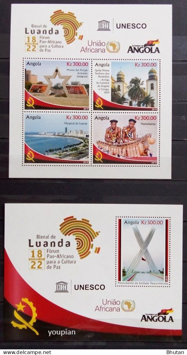 Angola 2019, Bienale Of Luanda, Two MNH S/S - Angola