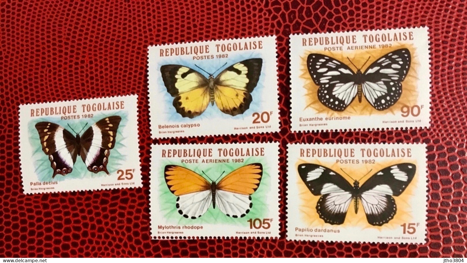 TOGO 1982 5v Neuf MNH ** YT 1076 / 1078 PA 477 478 Mariposa Butterfly Borboleta Schmetterlinge Farfalla TOGOLAISE - Butterflies