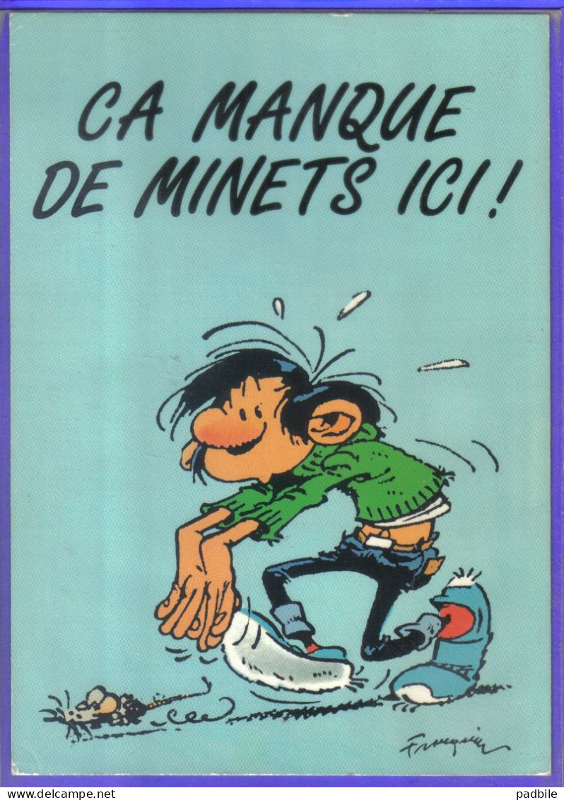 Carte Postale Bande Dessinée   Franquin Gaston Lagaffe    N° 73  Très Beau Plan - Bandes Dessinées