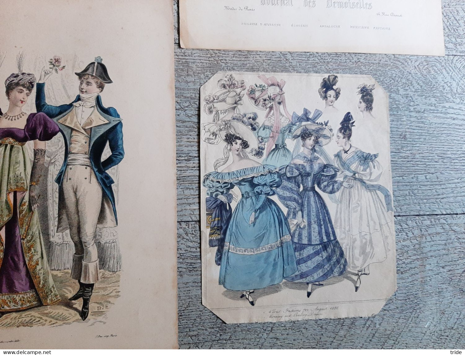 4 Gravures De Mode Journal Des Demoiselles Déguisement Travestissement Costume Kilt - Mode