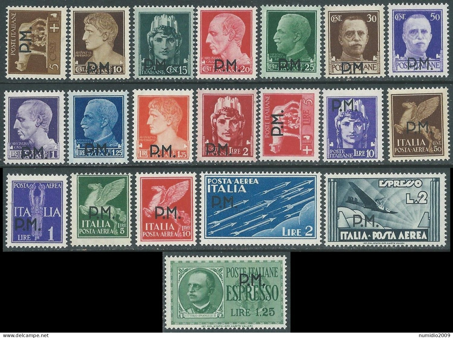 1942 REGNO POSTA MILITARE 20 VALORI MNH ** - SV27-6 - Militaire Post (PM)