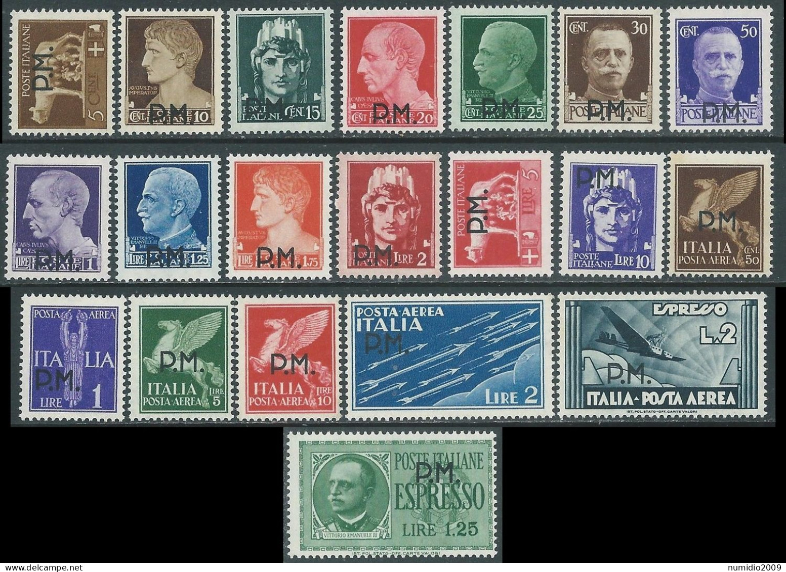 1942 REGNO POSTA MILITARE 20 VALORI MNH ** - SV26-2 - Militaire Post (PM)