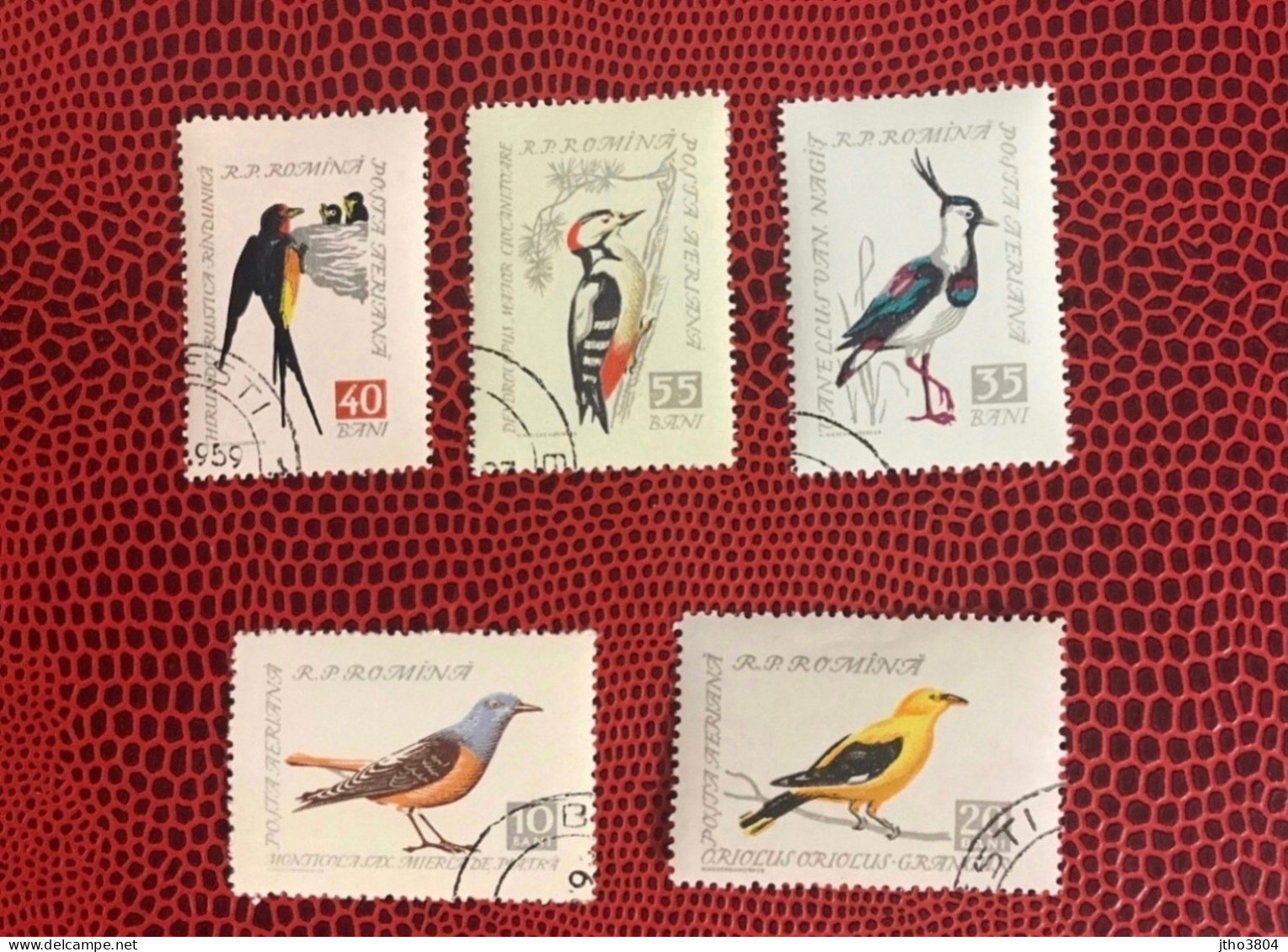 ROUMANIE 1959 5v Used Avec Gomme Pájaro Bird Pássaro Vogel Ucello Oiseau Rumänien Romania - Zangvogels