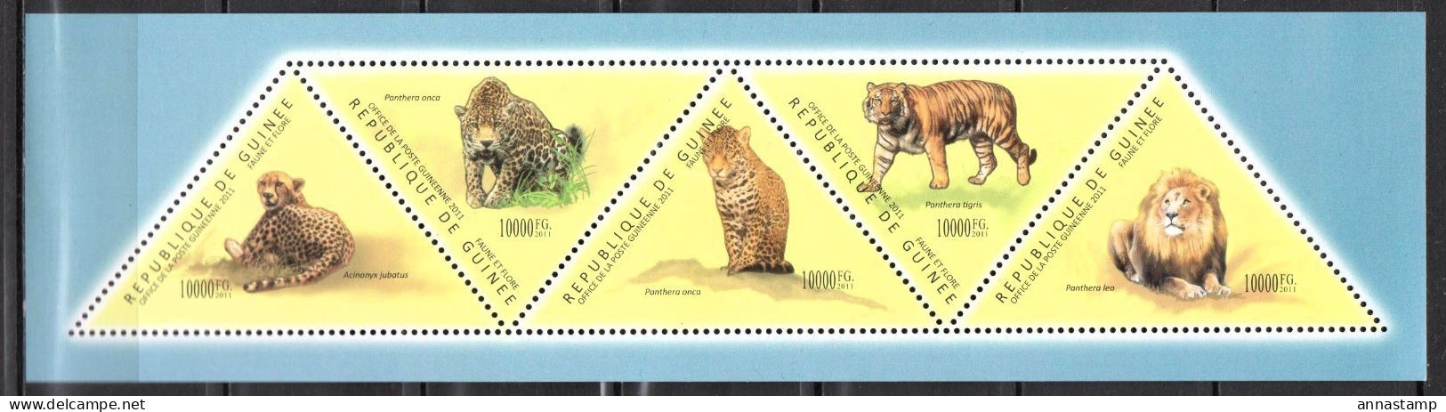 Guinea MNH Minisheet From 2011 - Félins