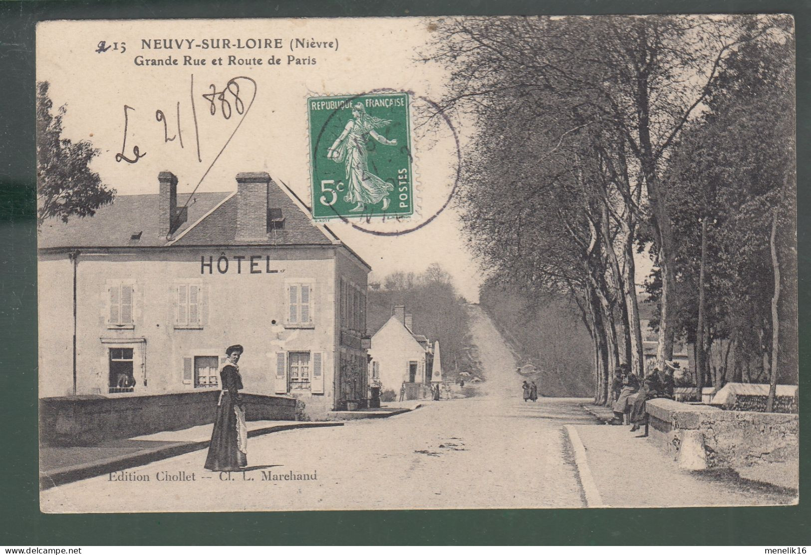 CP - 58 - Neuvy-sur-Loire - Grande Rue Et Route De Paris - Andere & Zonder Classificatie