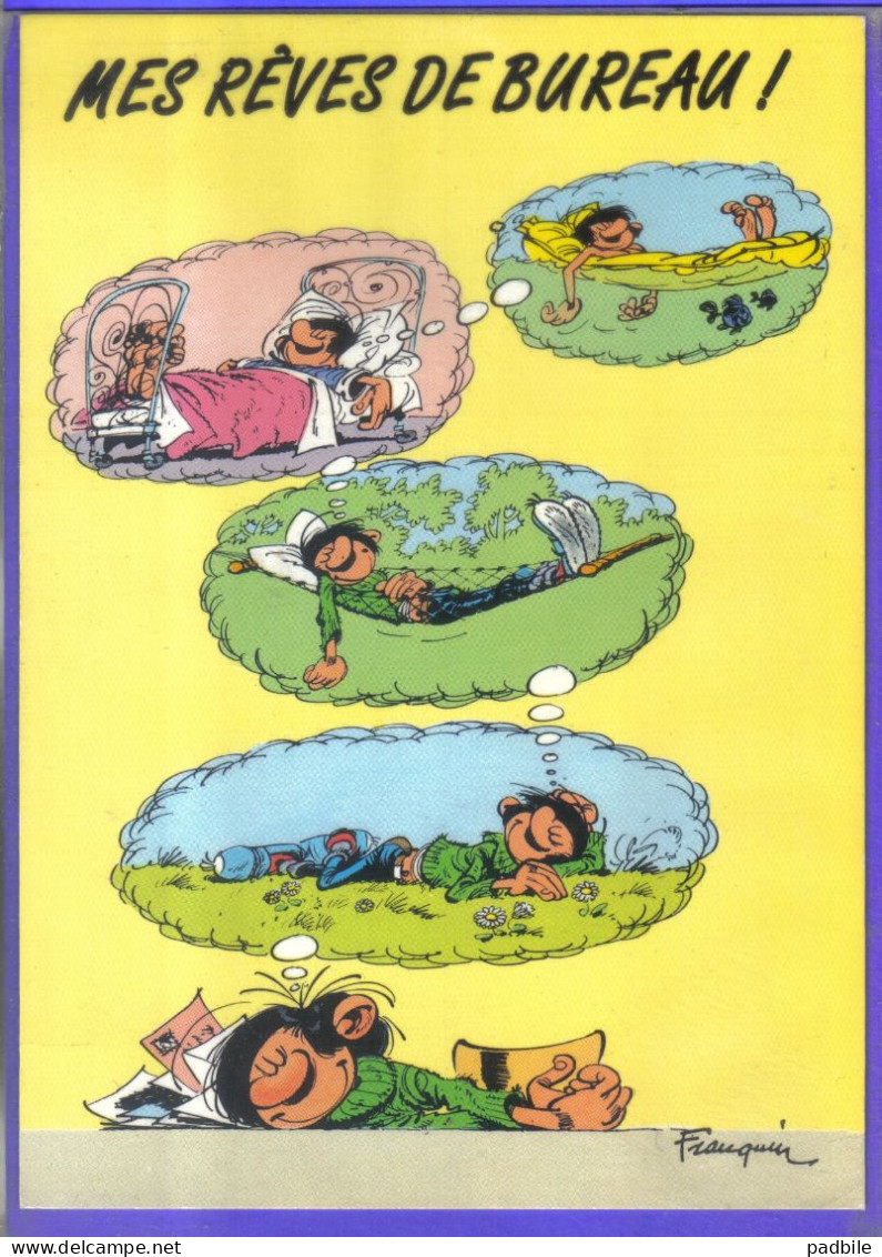 Carte Postale Bande Dessinée   Franquin Gaston Lagaffe    N°18  Très Beau Plan - Bandes Dessinées