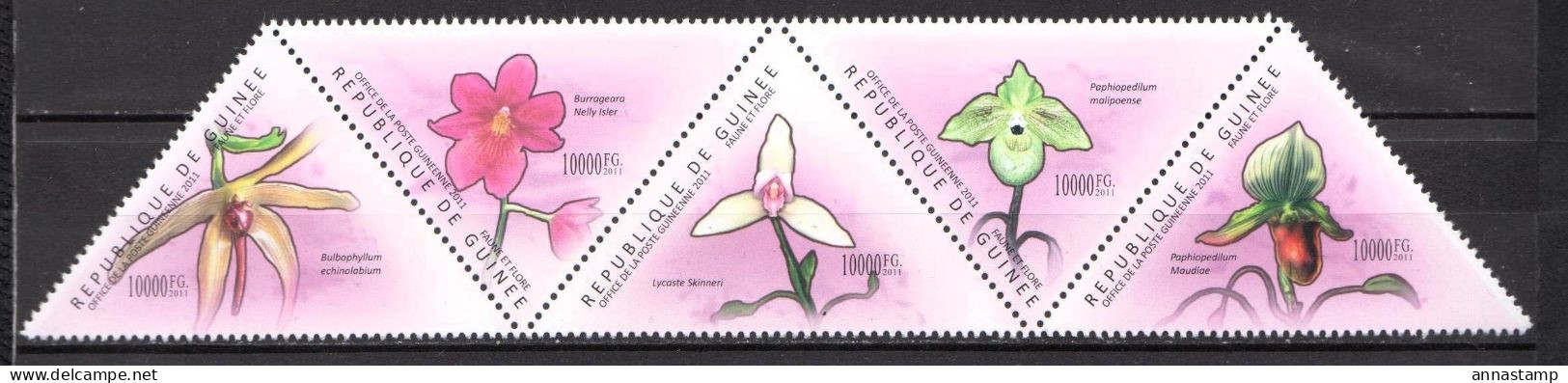 Guinea MNH Set From 2011 - Orchideeën