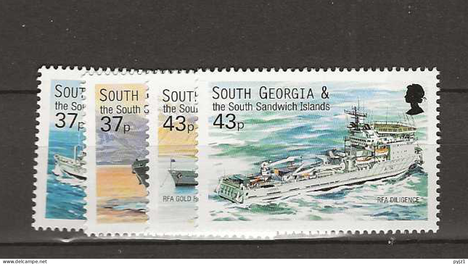 2001 MNH South Georgia  Mi 323-26 Postfris** - Zuid-Georgia