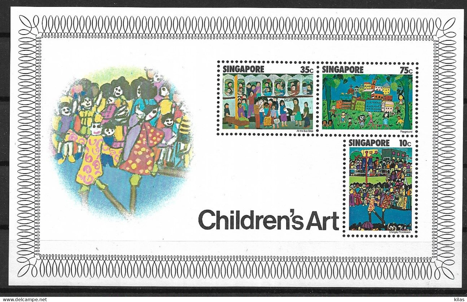 SINGAPORE 1977 CHILDREN'S ART  MNH - Singapour (1959-...)