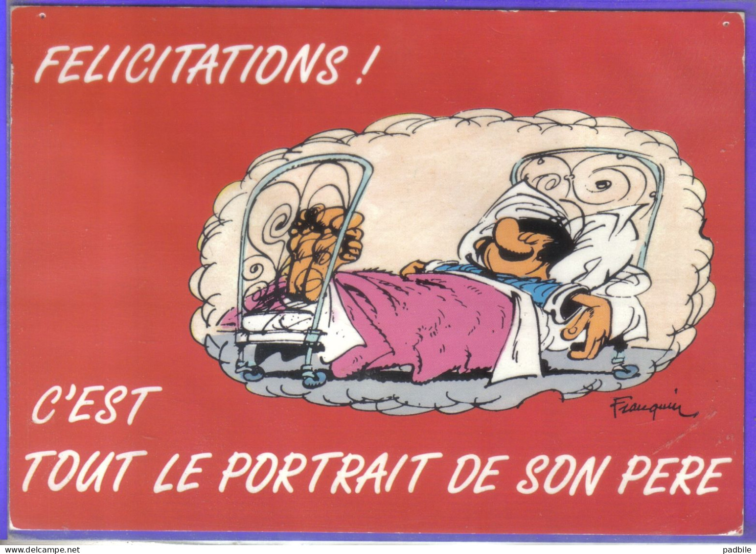 Carte Postale Bande Dessinée Franquin  Gaston Lagaffe  N°90 Très Beau Plan - Comicfiguren