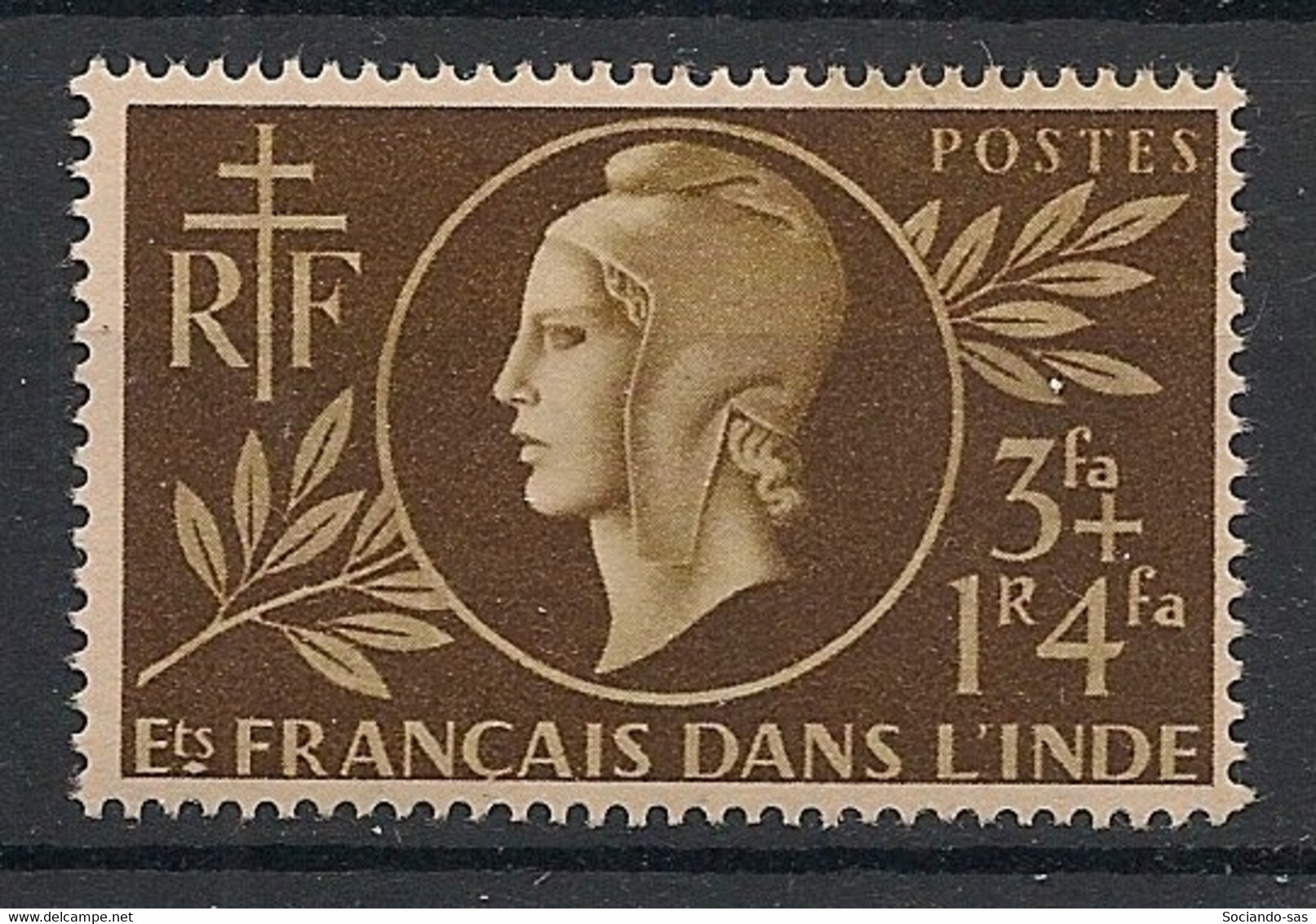 INDE - 1944 - N°YT. 233 - Entraide Française - Neuf * / MH VF - Unused Stamps