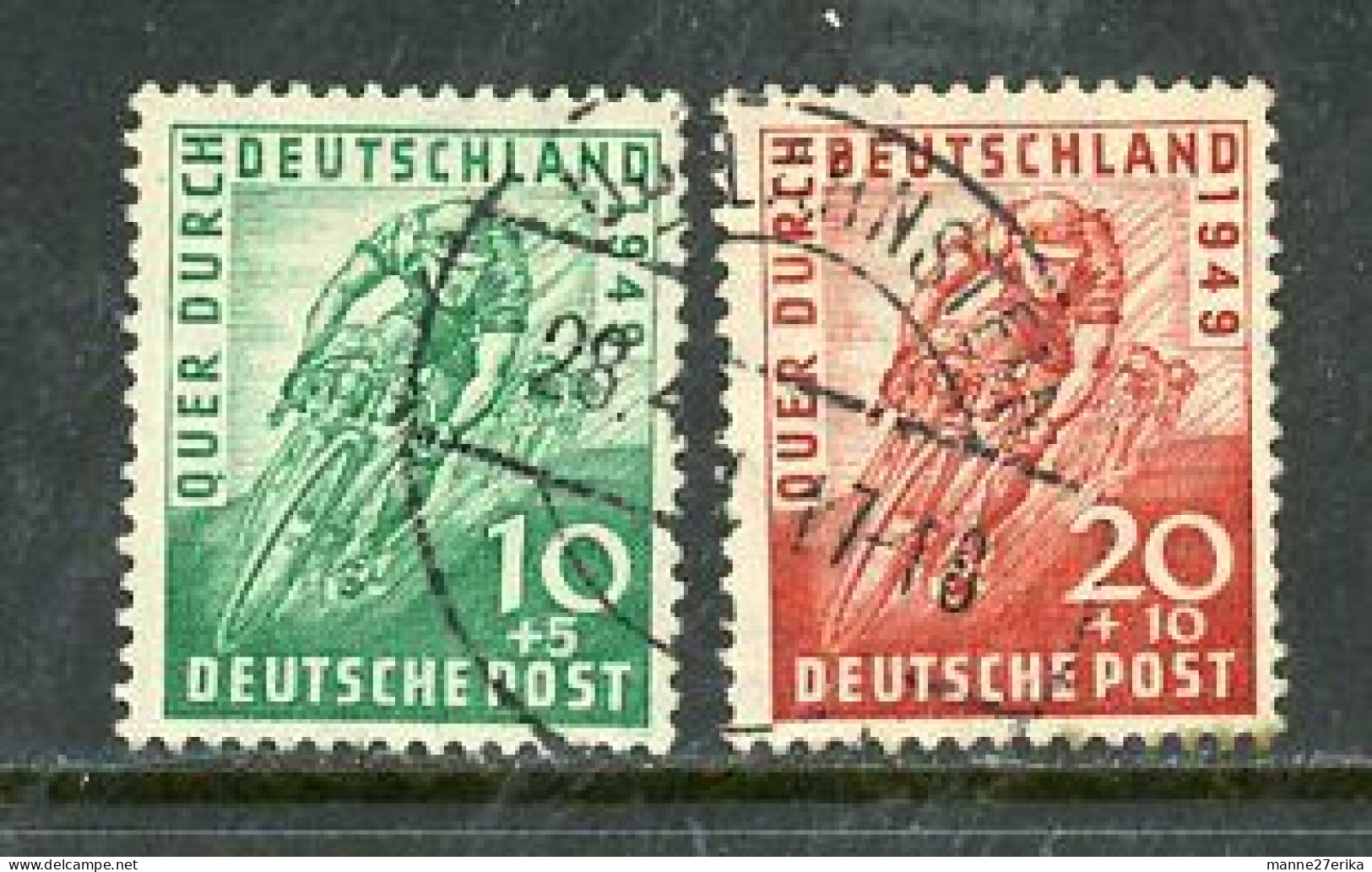 Germany USED 1949 Bycycle Tour Of Germany - Oblitérés