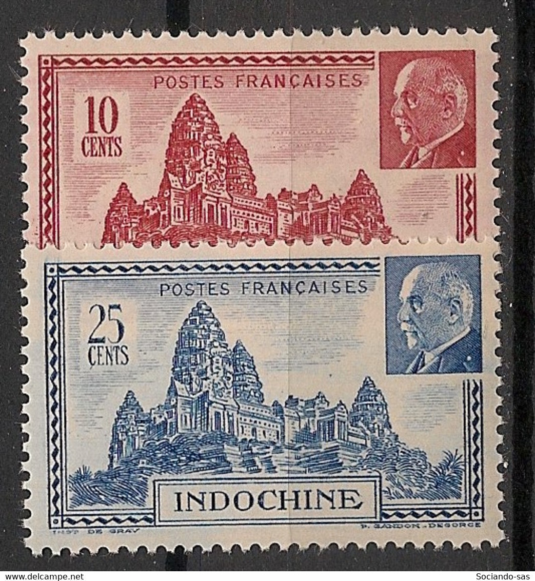 INDOCHINE - 1941 - N°YT. 222 à 223 - Pétain - Neuf Luxe ** / MNH / Postfrisch - Neufs