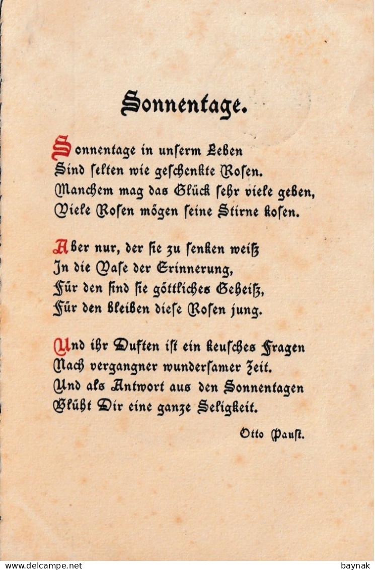 TH3632   --   SONNENTAGE .........   SPRUCHKARTE  --  SAYING CARD  --   OTTO P,  --  1920 - Sonstige & Ohne Zuordnung