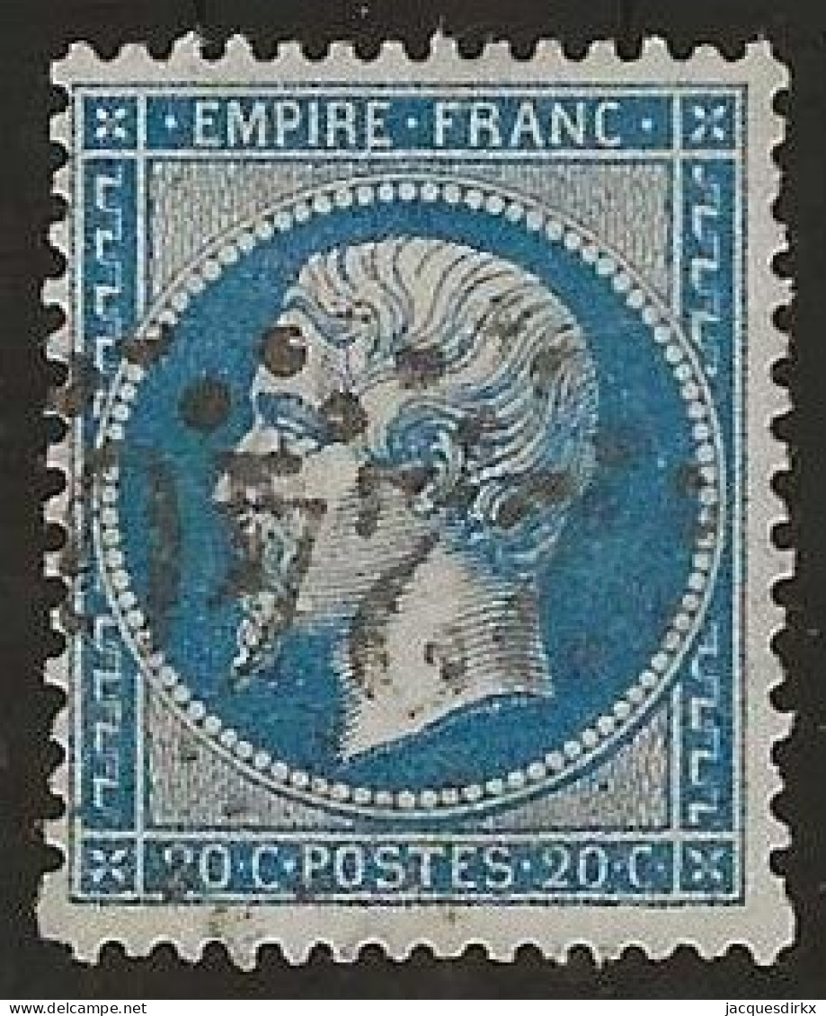 France  .  Y&T   .   22   .    O  .     Oblitéré - 1862 Napoleon III