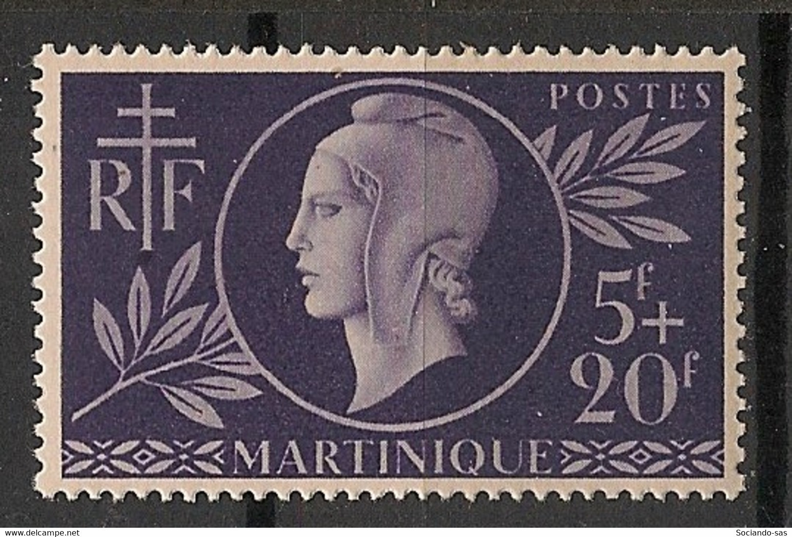 MARTINIQUE - 1944 - N°YT. 198 - Entraide - Neuf Luxe ** / MNH / Postfrisch - Neufs