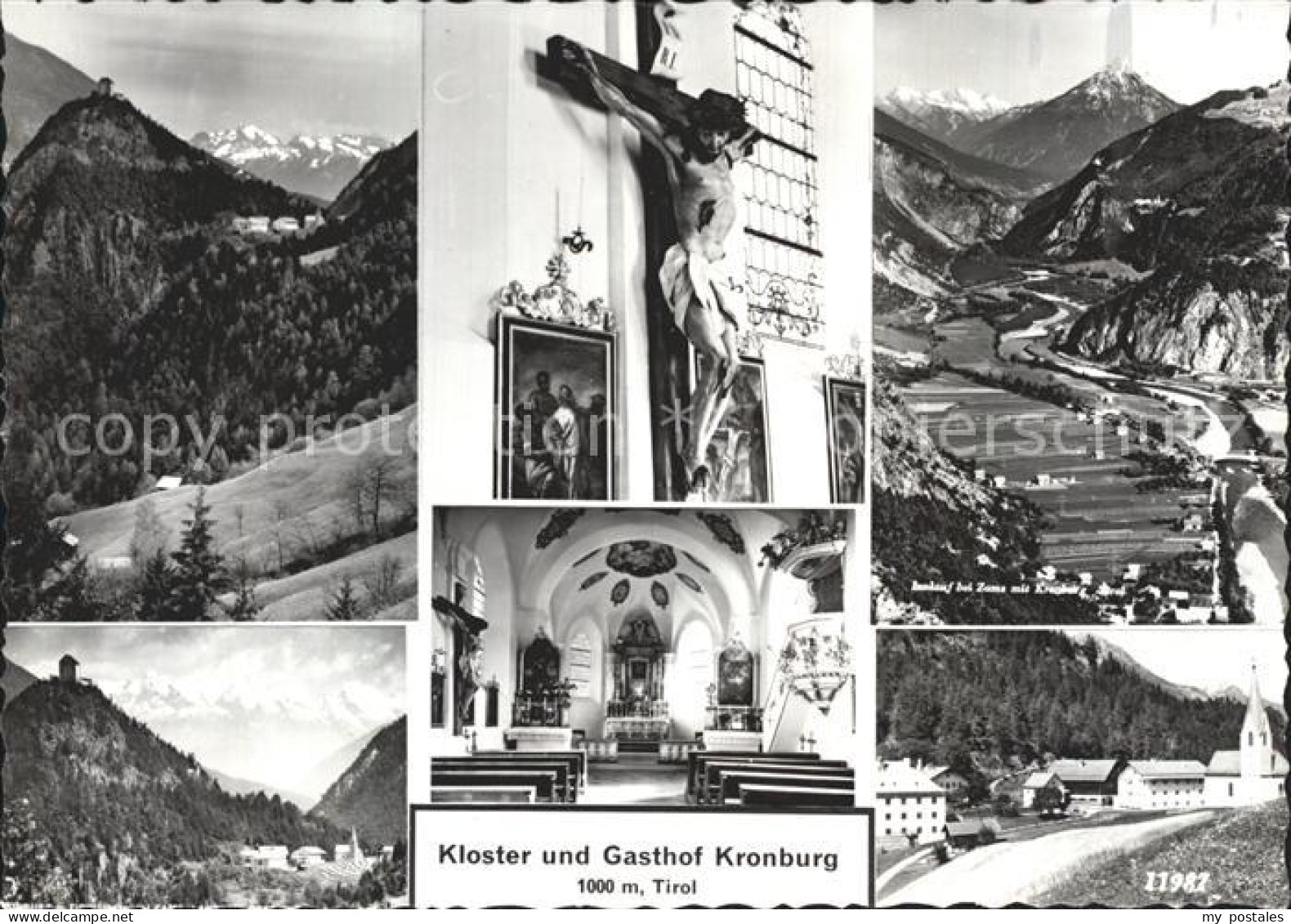72220656 Kronburg Tirol Kloster Und Gasthof Kronburg Kruzifix Kirche Inneres Inn - Sonstige & Ohne Zuordnung