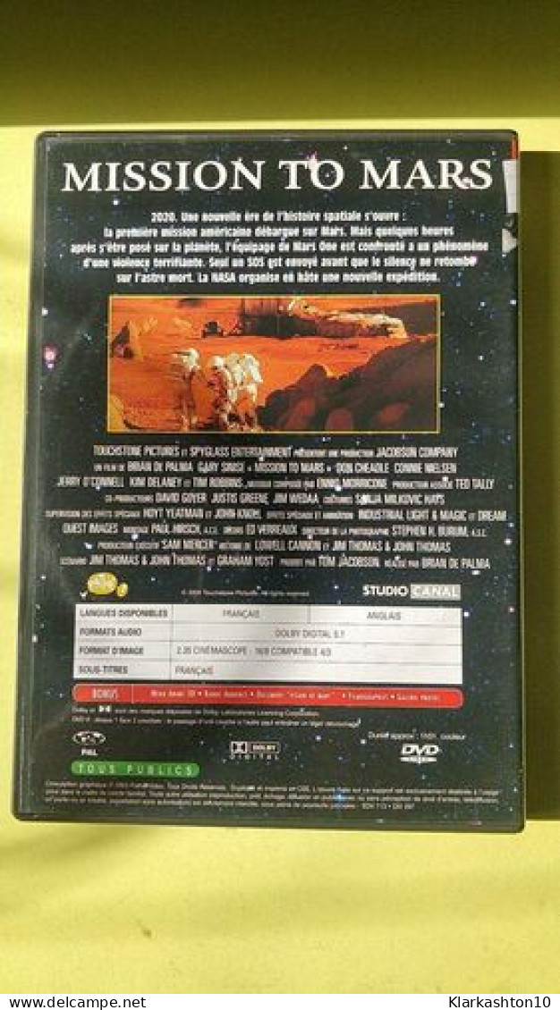 Dvd - Mission To Mars (Brian De Palma) - Autres & Non Classés