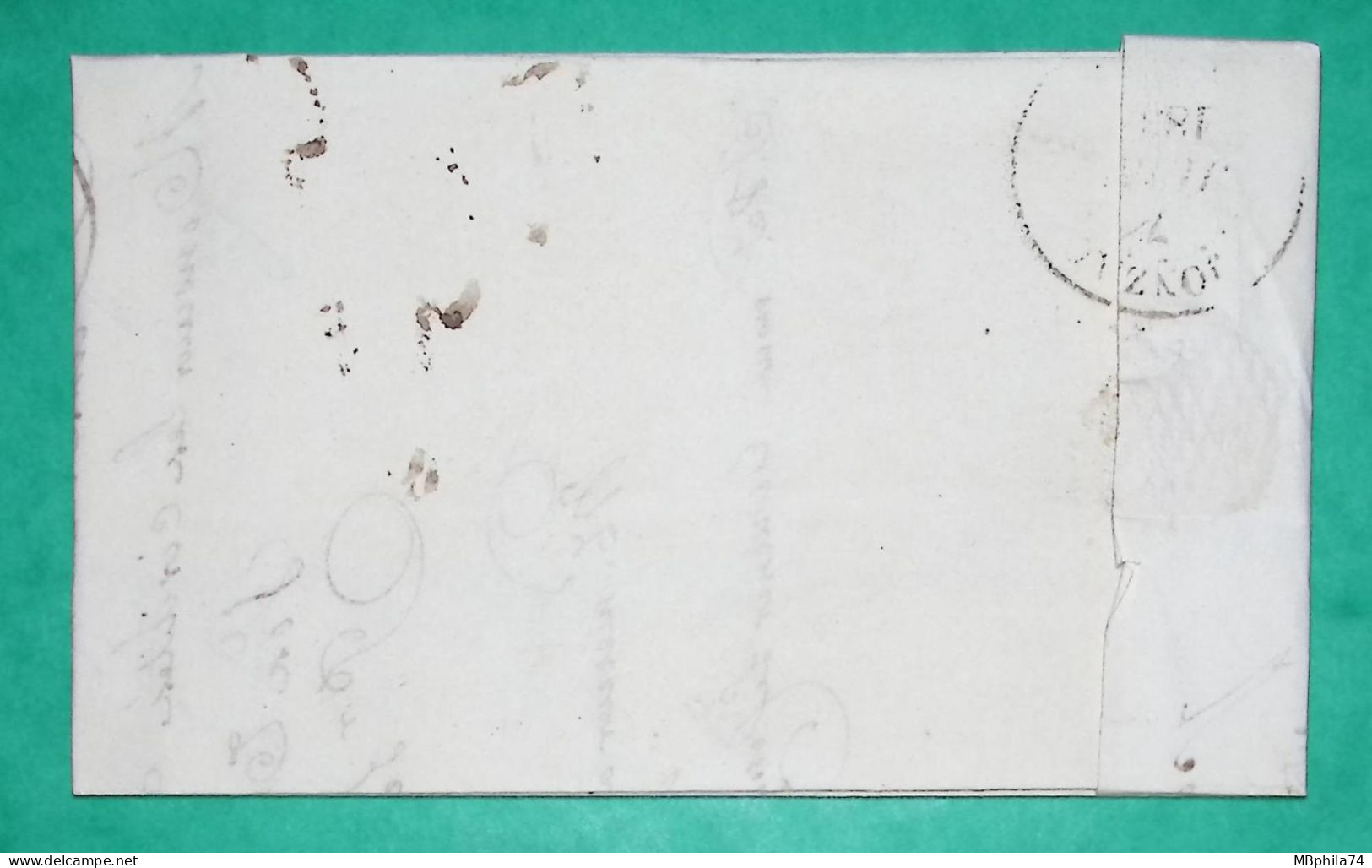 CAD TYPE 11 PONS CHARENTE INFERIEURE POUR JONZAC 1838 LETTRE COVER FRANCE - 1801-1848: Précurseurs XIX