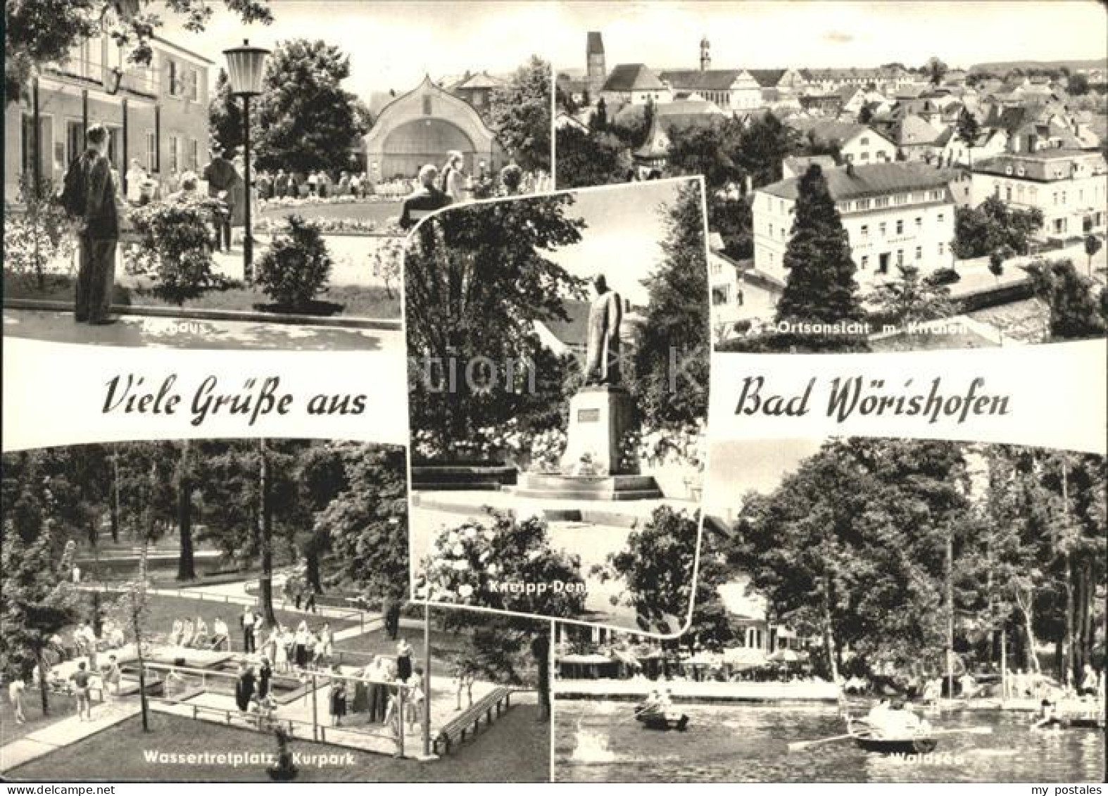 72220568 Bad Woerishofen Kurhaus Ortsansicht Kirchen Wassertretplatz Kurpark Wal - Bad Woerishofen