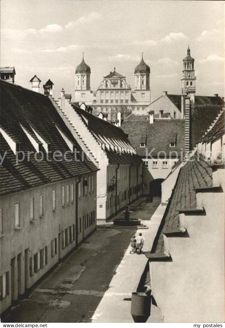 72220534 Augsburg Fuggerei Mittlere Gasse Mit Ochsengasse Rathaus Und Perlach Au - Augsburg