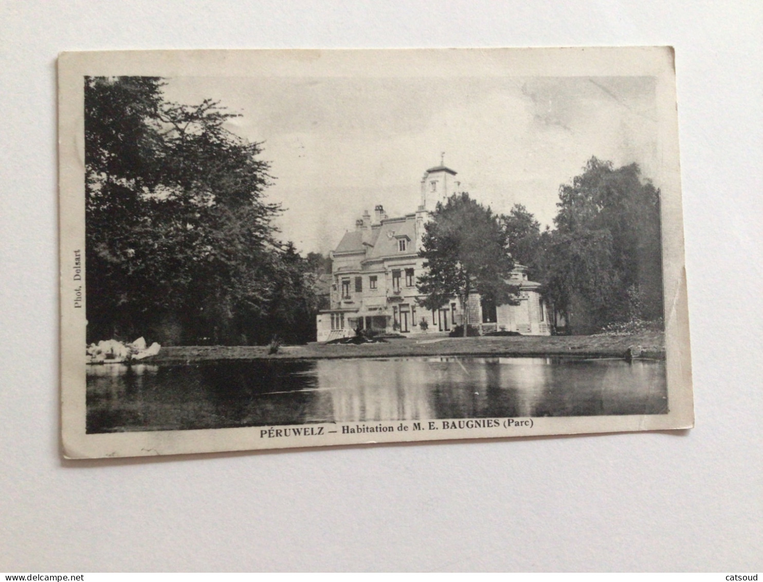 Carte Postale Ancienne (1913)  Péruwelz Habitation De M.E. BAUGNIES (Parc) - Péruwelz
