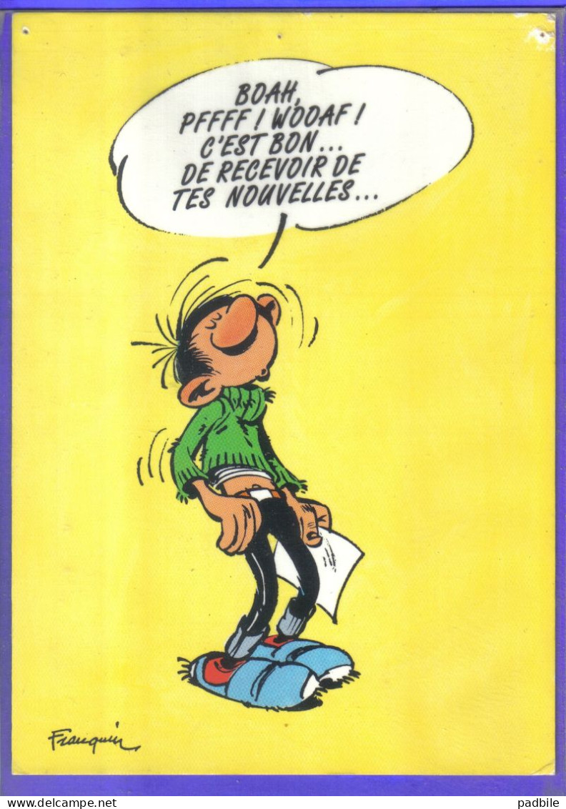 Carte Postale Bande Dessinée Franquin  Gaston Lagaffe  N°30  Très Beau Plan - Comics