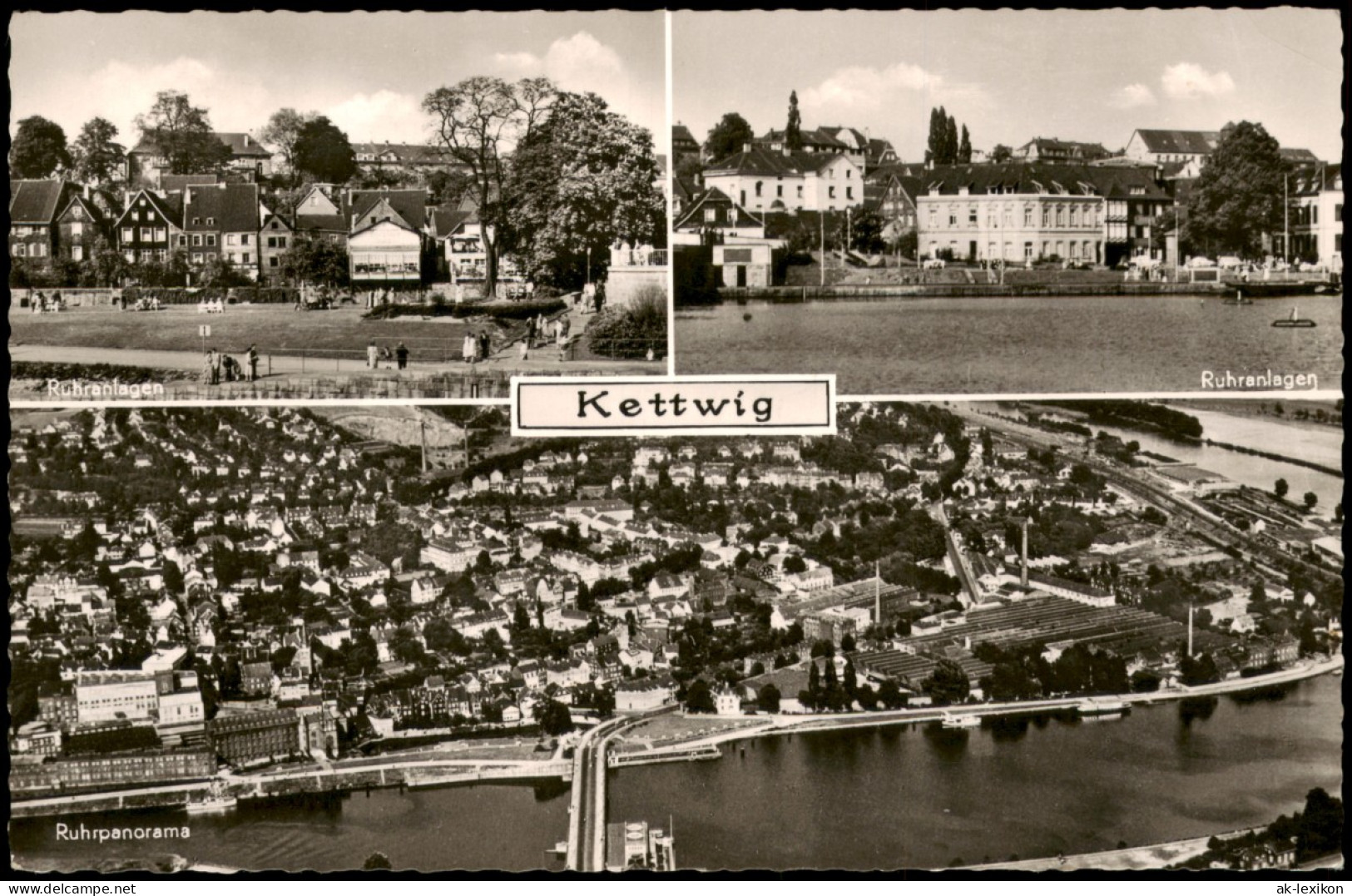 Ansichtskarte Kettwig-Essen (Ruhr) 3 Bild: Luftbild, Ruhranlagen 1964 - Essen