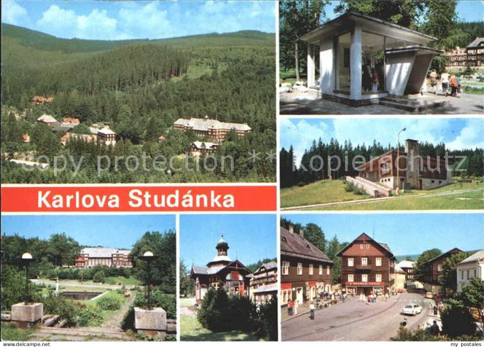 72219402 Karlova Studanka Panorama Orts Und Teilansichten Strassenpartie Bad Kar - Tchéquie