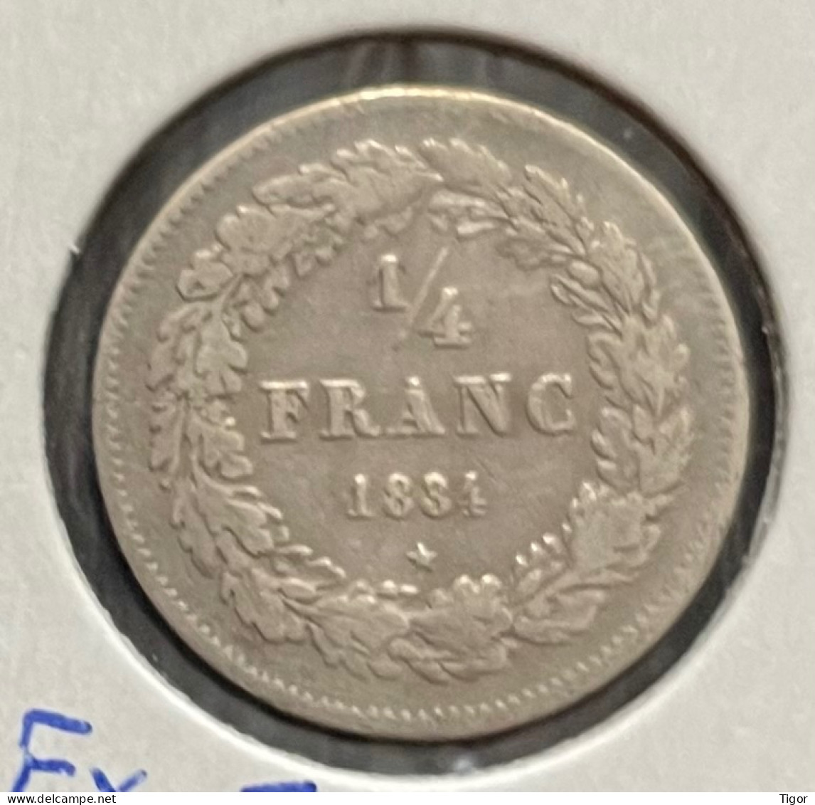 Belgique 1/4 Franc 1834 TB+ - 1/4 Franc