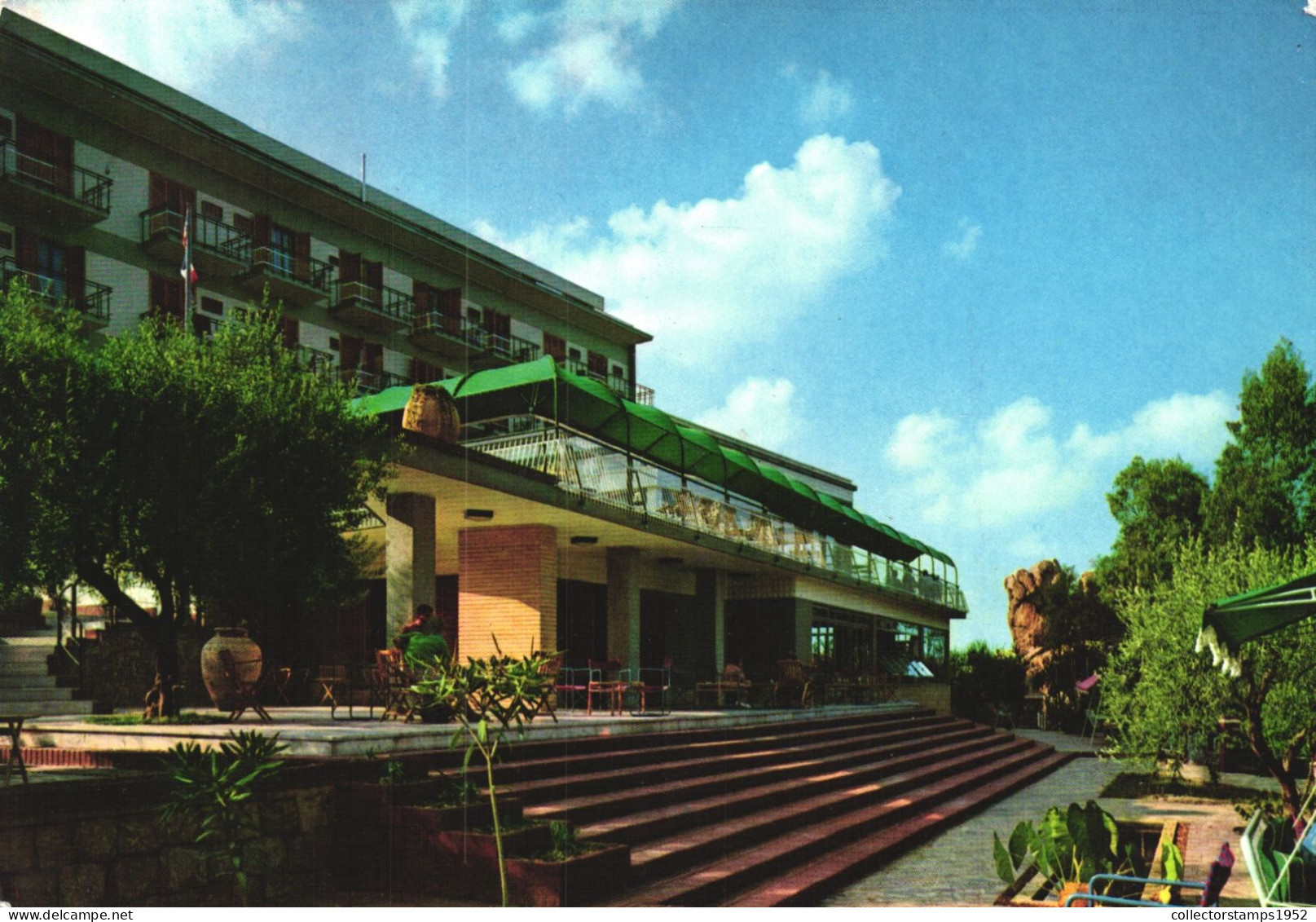 CEFALU, SICILIA, HOTEL, ARCHITECTURE, TERRACE, ITALY, POSTCARD - Autres & Non Classés