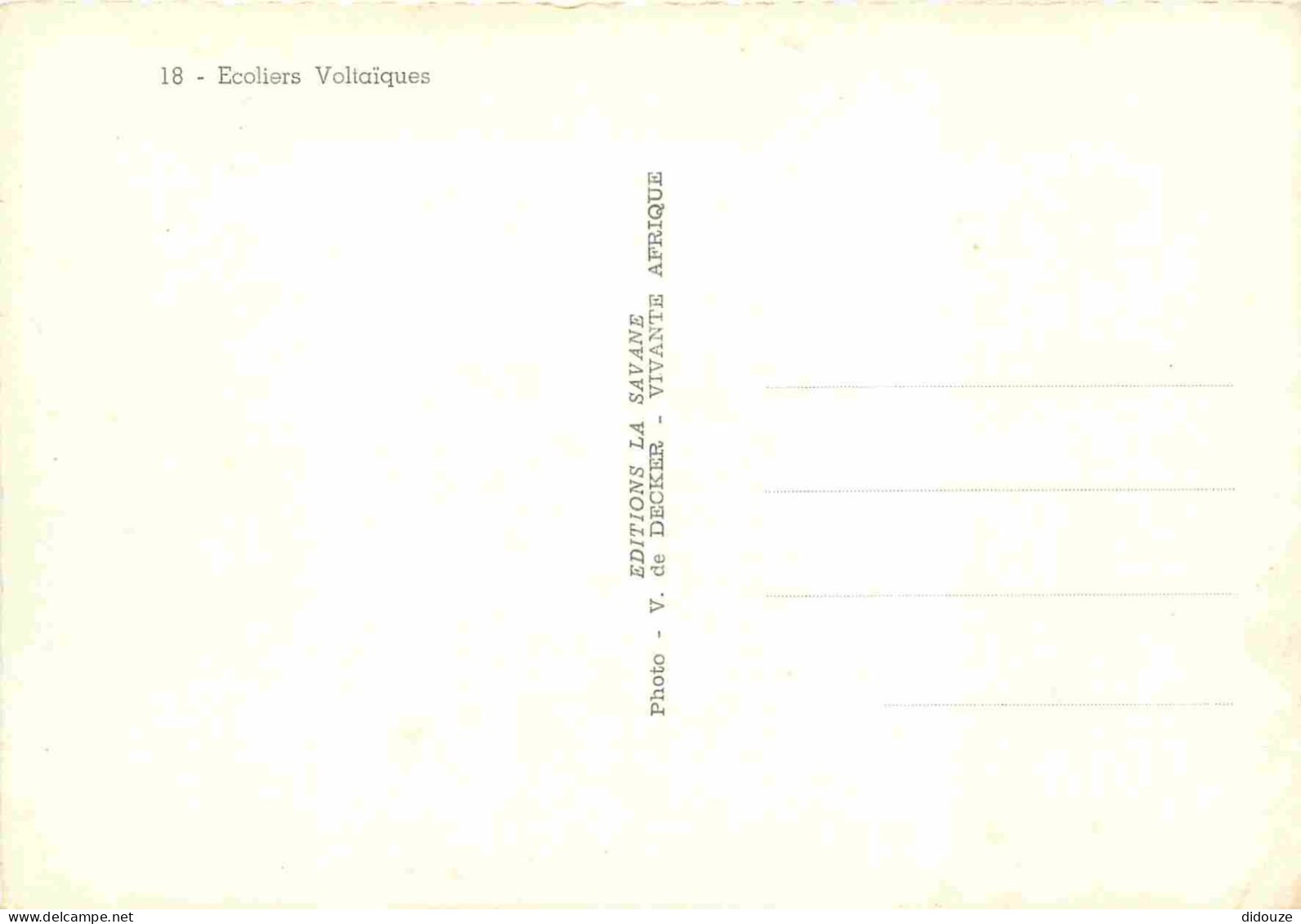 Burkina Faso - Ecoliers Voltaiques - Mention Photographie Véritable - Carte Dentelée - CPSM Grand Format - Voir Scans Re - Burkina Faso