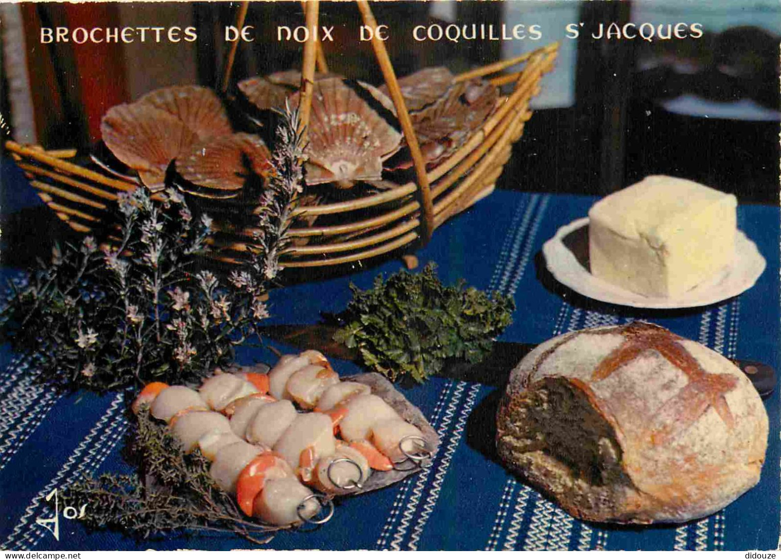 Recettes De Cuisine - Brochettes De Noix De Saint Jacques - Gastronomie - CPM - Voir Scans Recto-Verso - Recettes (cuisine)