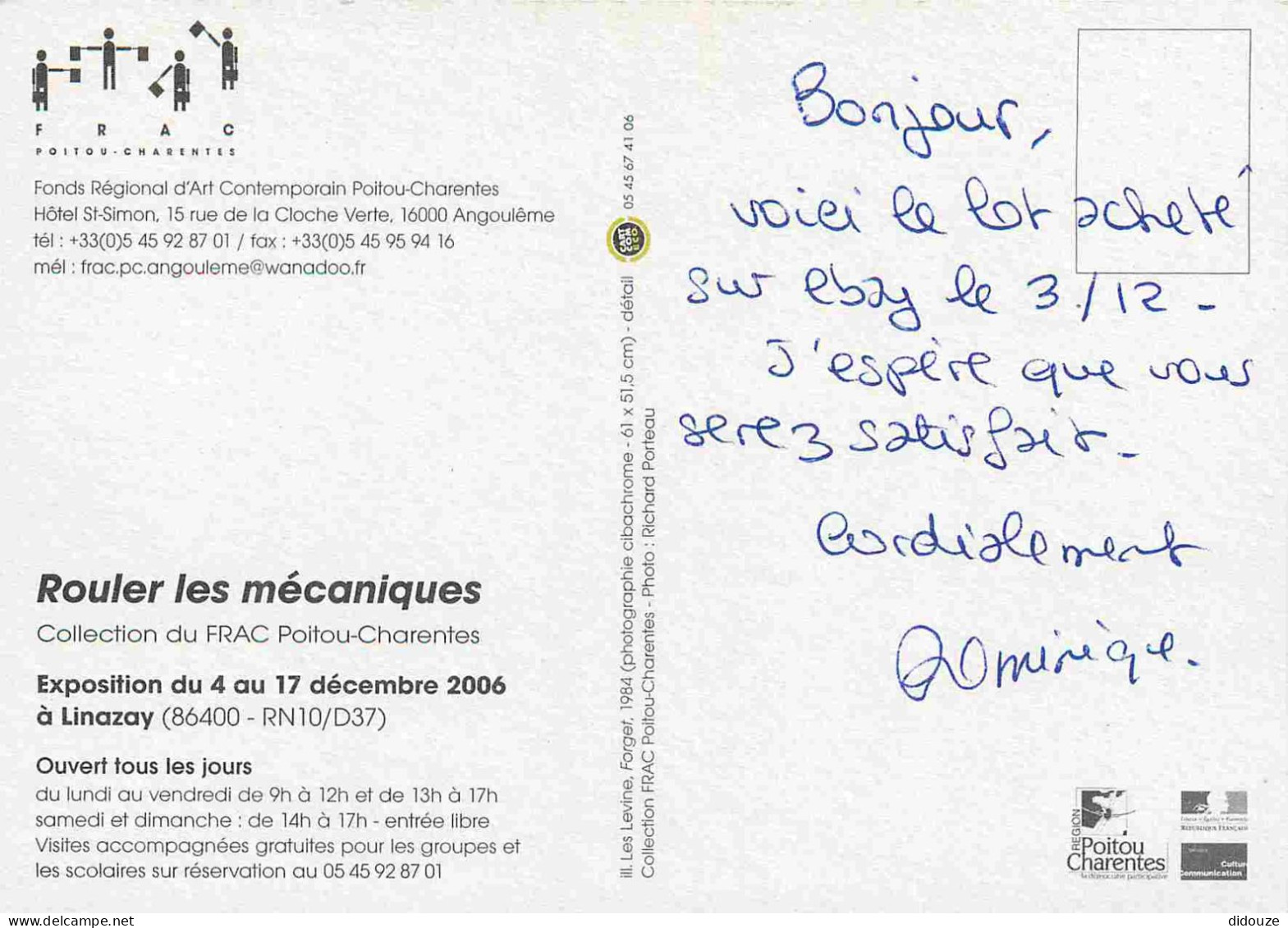 86 - Linazay - Carte Publicitaire Pour L'exposition Rouler Des Mécaniques De 2006 - CPM - Voir Scans Recto-Verso - Andere & Zonder Classificatie