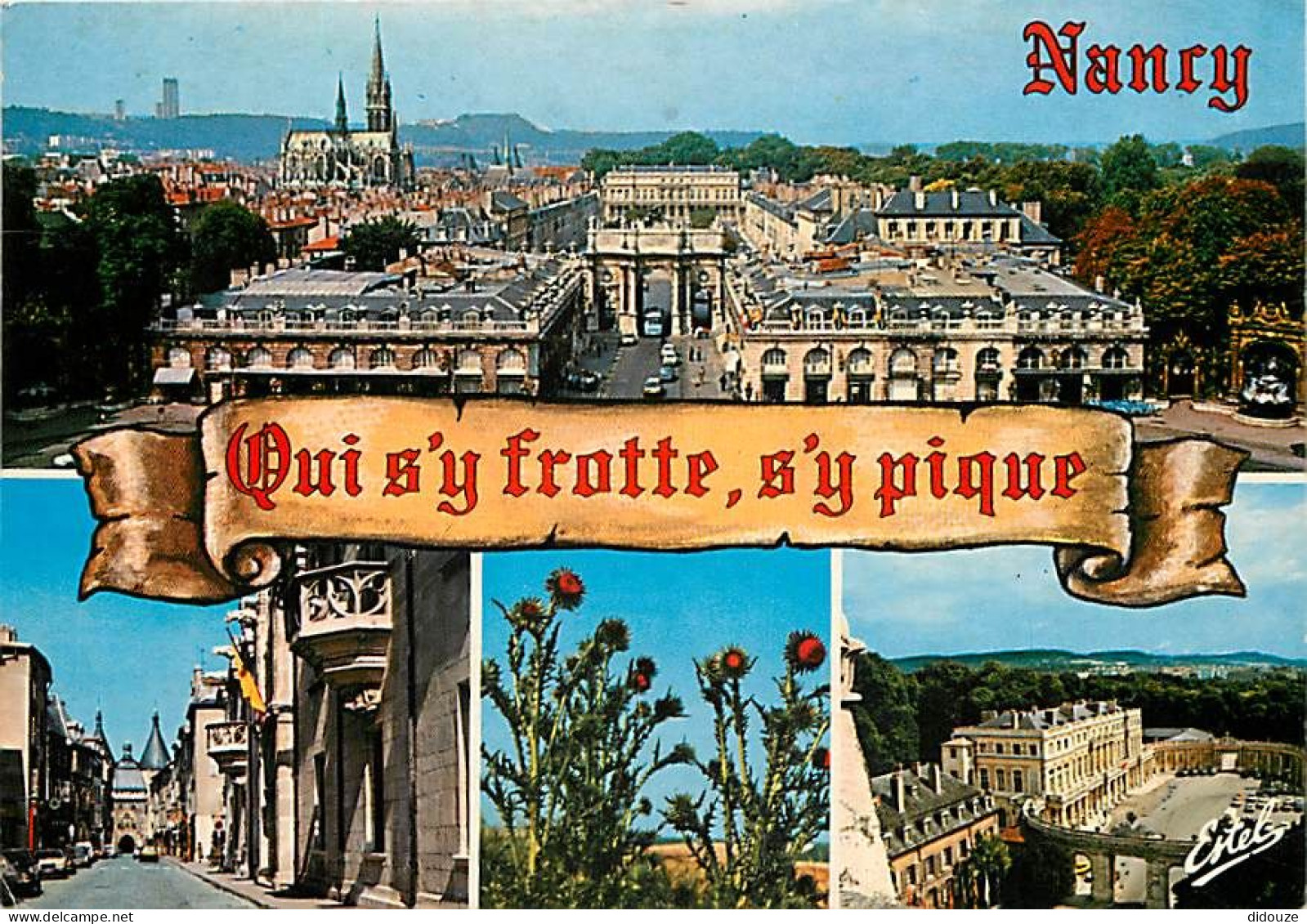 54 - Nancy - Multivues - Chardons - Devise Qui S'y Frotte S'y Pique - Flamme Postale De Nancy - CPM - Voir Scans Recto-V - Nancy