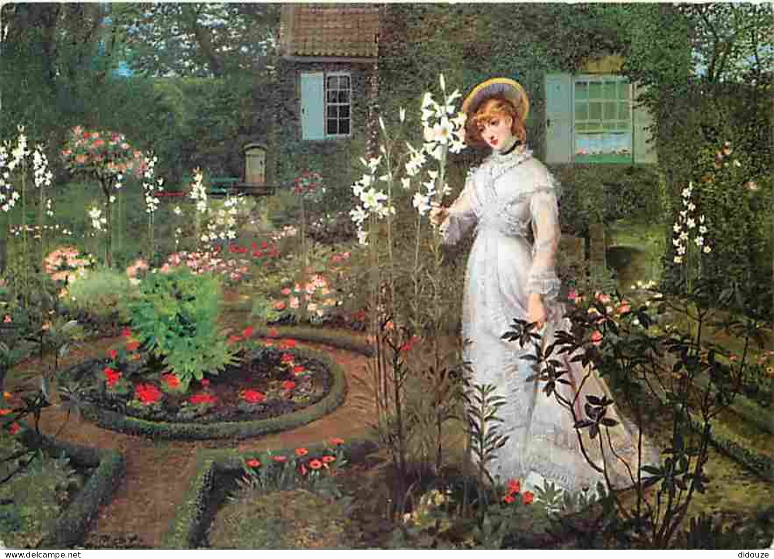 Art - Peinture - John Atkinson - The Rector's Garden - Queen Of The Lilies - CPM - Voir Scans Recto-Verso - Pintura & Cuadros