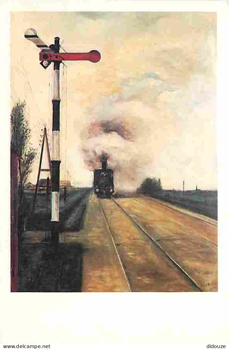 Art - Peinture - P V D Baan - De Seinpaal - Carte Neuve - Train - CPM - Voir Scans Recto-Verso - Peintures & Tableaux