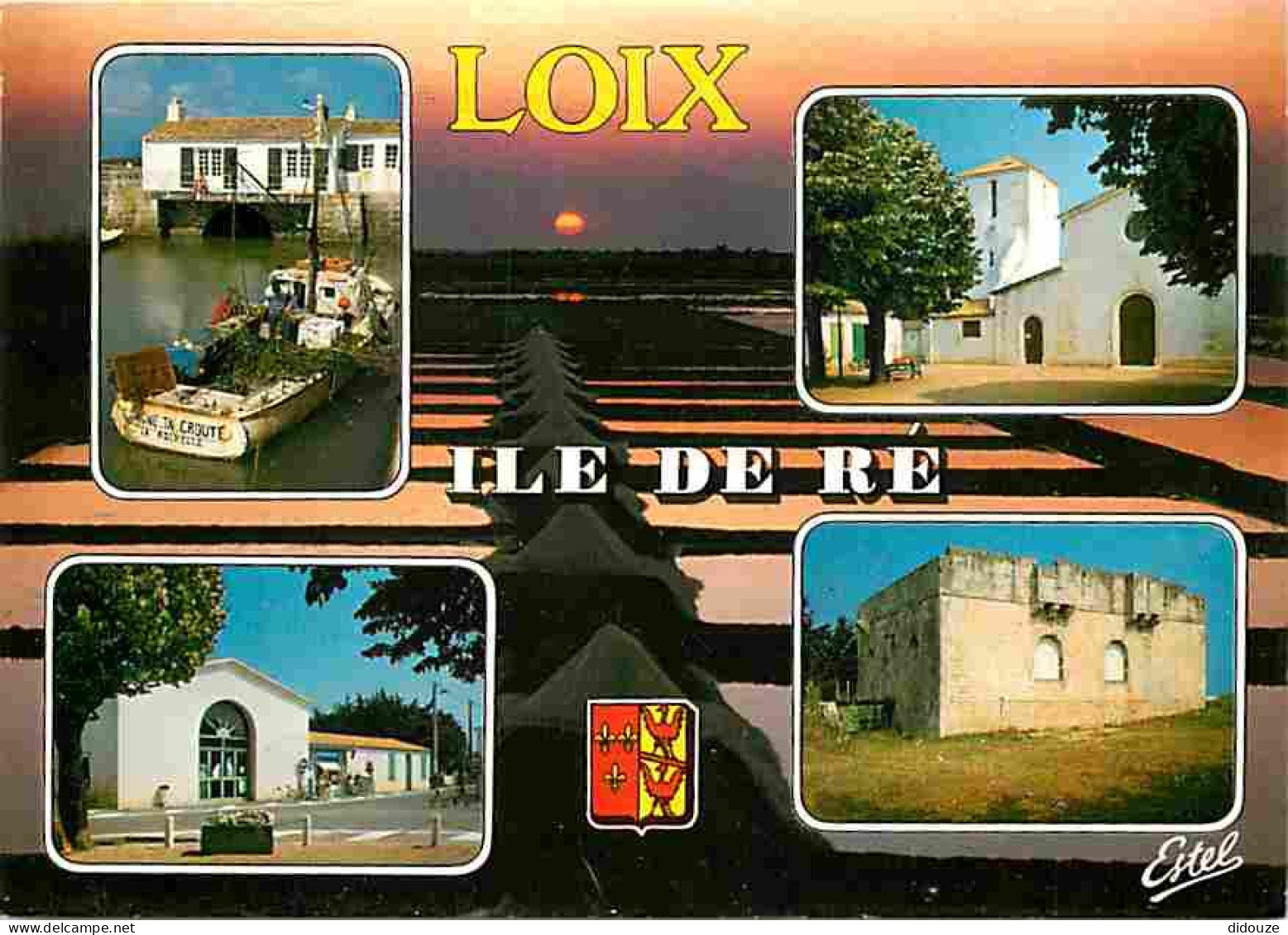 17 - Ile De Ré - Loix En Ré - Multivues - Bateaux - Blasons - Flamme Postale - CPM - Voir Scans Recto-Verso - Ile De Ré