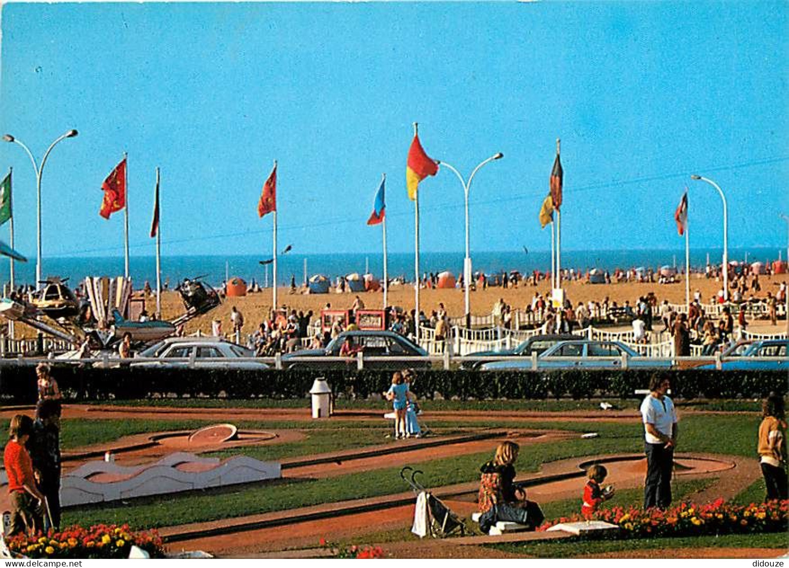 14 - Trouville - La Promenade Et La Plage - Mini Golf - Automobiles - Flamme Postale De Touques - CPM - Voir Scans Recto - Trouville