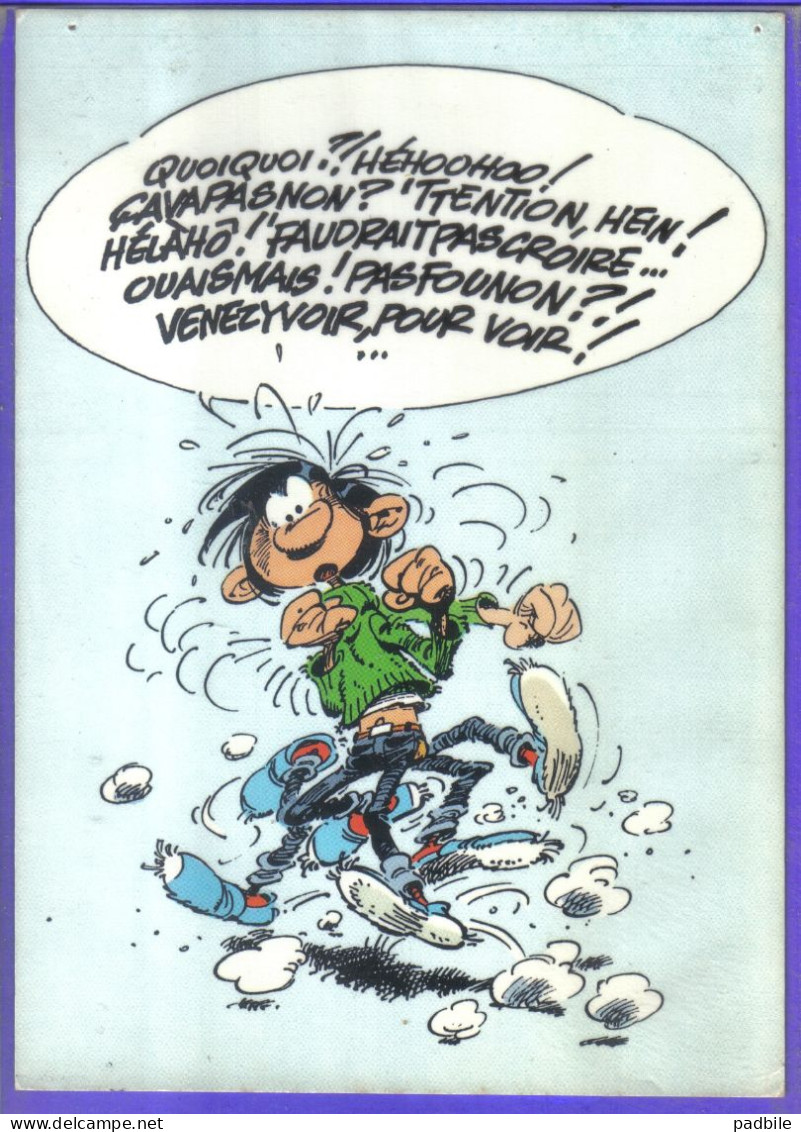 Carte Postale Bande Dessinée Franquin  Gaston Lagaffe  N°10  Très Beau Plan - Bandes Dessinées