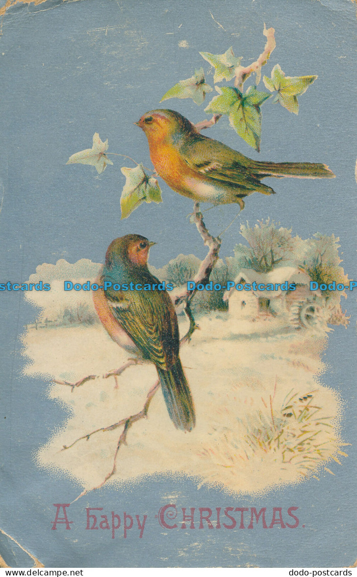 R110221 Greeting Postcard. A Happy Christmas. Birds. Max Ettlinger. The Royal - Monde